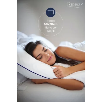 Climate %100 Pamuk Dış Kumaş Nano Jel Yastık Otel Yastığı 50*70 Cm 1200 Gram