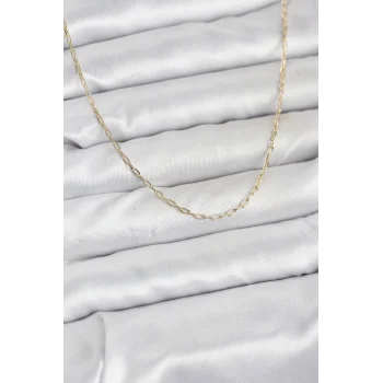 CM 14K Gold Renk Ataç Zincir Model 60 cm Kadın Kolye