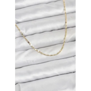 CM 14K Gold Renk Ezme Zincir Model 60 cm Kadın Kolye