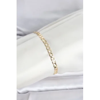 CM 14K Gold Renk Halka Zincir Model Kadın Bileklik
