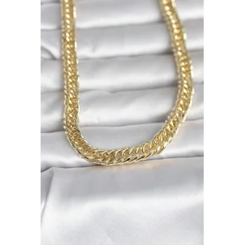 CM 14K Gold Renk Kalın Zincir Model 60 cm Kadın Kolye