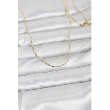 CM 14K Gold Renk Parçalı Topçuk Model 60 cm Kadın Kolye