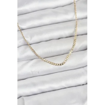 CM 14K Gold Renk Pirinç Zincir Model Kadın Kolye