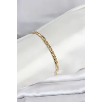 CM 14K Gold Renk Zincir Model Kadın Bileklik