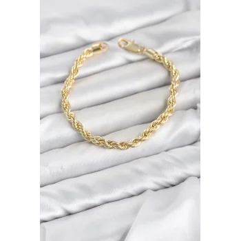 CM Burgu Model Gold Renk Pirinç Kadın Bileklik