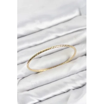 CM Gold Renk Lazer Kesim Model 65 mm Bilezik