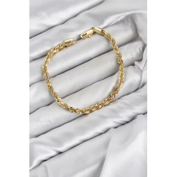 CM Singapur Model Zincir Gold Renk Kadın Bileklik
