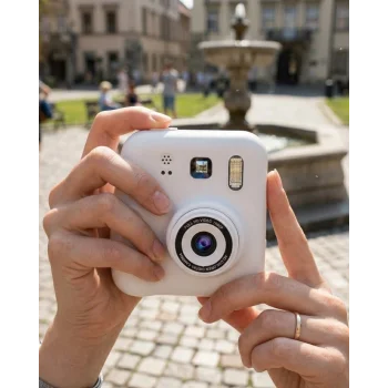 Çocuk Dijital Baskılı Kamera 5 Kalem 4 Rulo Kağıt Hediyeli Eğlenceli Fotoğraf Makinesi