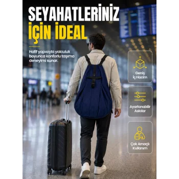 Çok Amaçlı Katlanabilir Taşıma Çantası Geniş Hacimli Günlük Kullanım Çantası