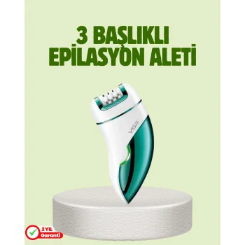 Çok Fonksiyonlu Epilatör 600mAh 90 Dakika Kullanım LED Metal Başlık Su Geçirmez