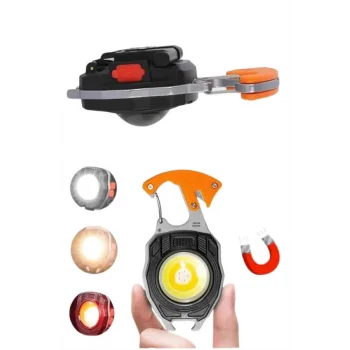 Çok İşlevli Acil Durum Işığı USB Şarjlı Cep Feneri 7 Farklı Mod