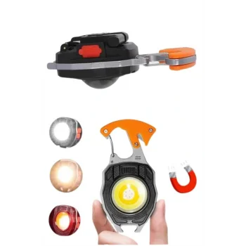 Çok İşlevli Acil Durum Işığı USB Şarjlı Cep Feneri 7 Farklı Mod