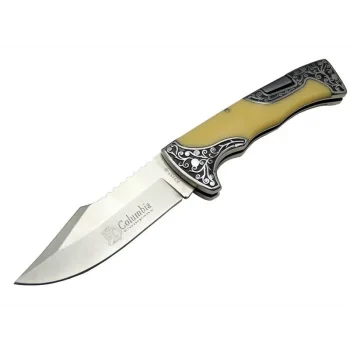 Columbia A3157C Av / Kamp Çakı 23 cm - Sedef İşlemeli Saplı