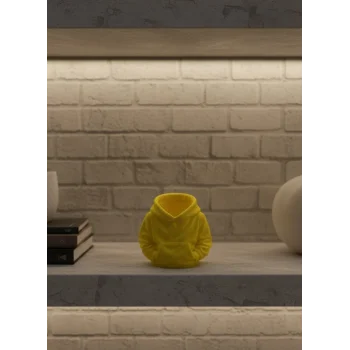 Dekoratif Sarı Hoodie Kalemlik 10x10 cm