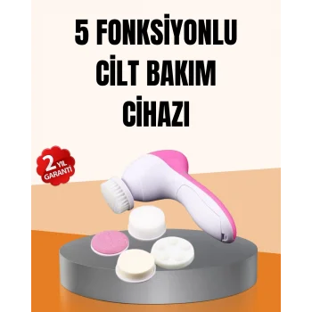 Derin Temizleme ve Masaj İçin 5 Başlıklı Yüz Cilt Bakım Aleti
