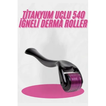 Dermaroller Titanyum 540 Iğneli 1 Mm Saç Kaş Sakal Serum Kullanıma Uygun