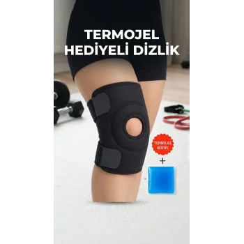Destekli Diz Korsesi Çapraz Bağlı Menisküs Ağrısı Spor Dizlik Termojel Hediyeli