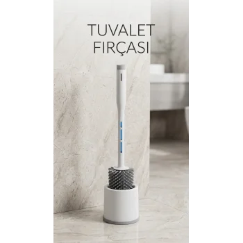 Deterjan Hazneli Esnek Silikon Başlıklı Tuvalet Fırçası