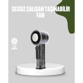 Dijital Ekranlı Şarjlı Mini Fan 100 Kademeli Hız Ayarı