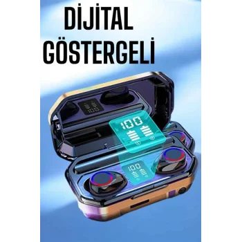 Dijital Göstergeli Bluetooth Bağlantılı Kulaklık Dokunmatik Kontrol