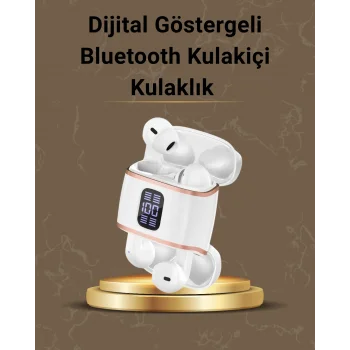 Dijital Göstergeli Bluetooth Kulakiçi Kulaklık – 4’lü Paket, Gürültü Engellemeli