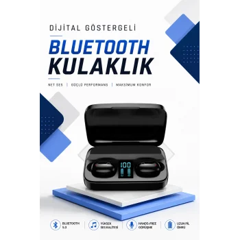 Dijital Göstergeli Bluetooth Kulaklık Kablosuz TWS Stereo Bluetooth 5.0