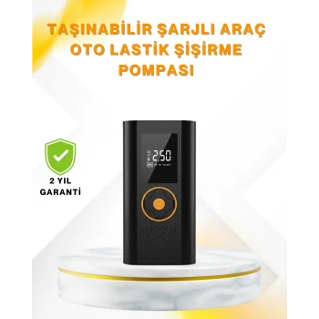 Dijital Göstergeli Taşınabilir Hava Kompresörü Güçlü Şişirme Performansı