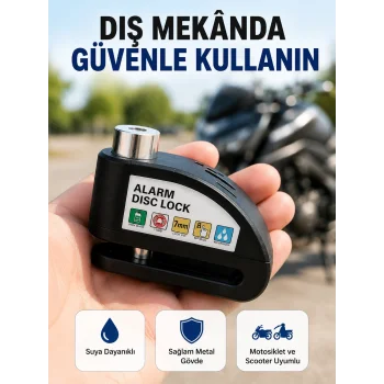 Disk Fren Kilidi Alarmlı Anti Hırsızlık Motosiklet Scooter Bisiklet Yeni Nesil