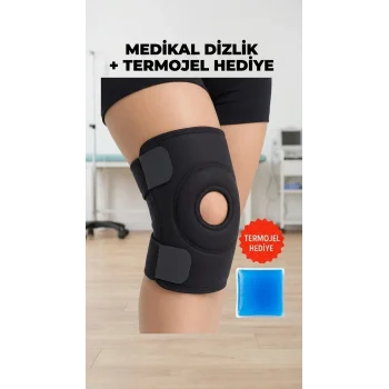Dizlik Destekli Diz Korsesi Menisküs Koruyucu Termojel Hediyeli