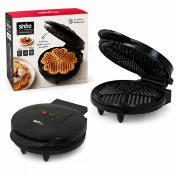 DÖKÜM BELÇİKA WAFFLE MAKİNESİ ELEKTRİKLİ 5 WAFFLE YAPIŞMAZ YÜZEY 850W SSM-2595 (5047)