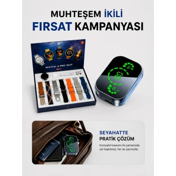 Dokunmatik Akıllı Saat Yeni Nesil Kulaklık Kampanyası Bluetooth Bağlantılı ANC Özelliği