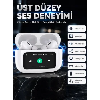Dokunmatik Ekranlı Bluetooth Kulaklık TWS İOS Android Tüm Telefonlara Uyumlu Kulaklık Yeni Nesil