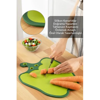 Dolma Biber Figürlü Kaydırmaz Kesme Tahtası Doğrama Panosu