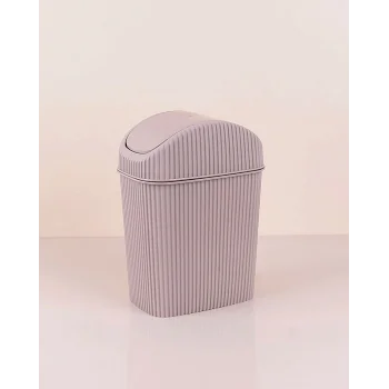 Döner Kapaklı Mini Çöp Kovası 2.5 LT - Krem