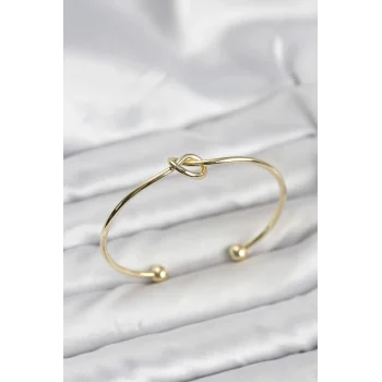 Düğüm Model Pirinç Gold Renk Kadın Bileklik