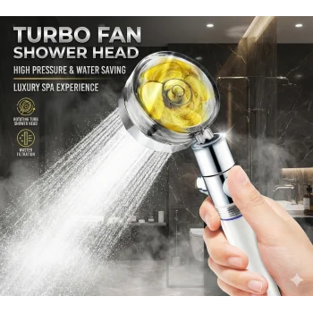 Duş Başlığı Turbo Pervaneli Serinletici Tasarım