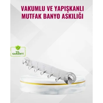 Duvar Tipi Vakumlu Askılık Şeffaf Orta Tasarımlı