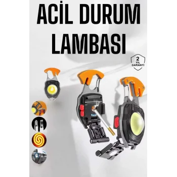 El Feneri Acil Işık Seti Tornavida Düdük Kapak Açma Kamp Lambası