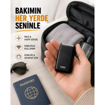 Elektrikli Tıraş Makinesi Çift Başlıklı Ultra İnce Tasarım