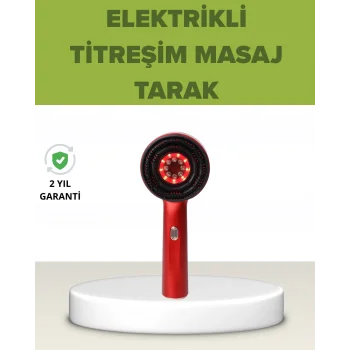 Elektrikli Titreşim Masaj Tarak Kırmızı Işık Terapi