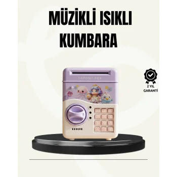 Elektronik Şifreli ATM Görünümlü Çocuk Kumbarası Mor