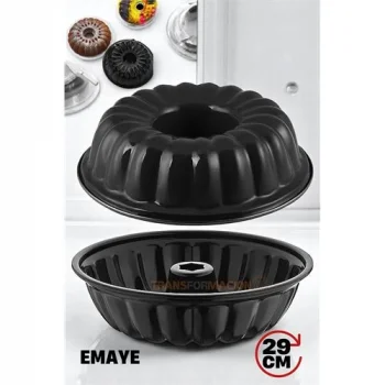 Emaye Kek Kalıbı - Yapışmaz Siyah Emaye Kek Kalıbı 29 CM 721669
