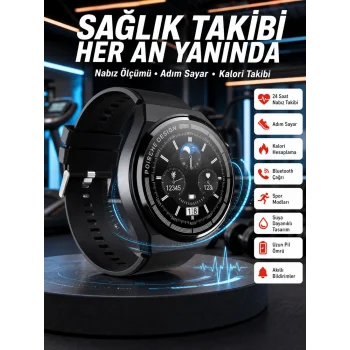 En Çok Tercih Edilen Akıllı Saat Amoled Ekran Nabız Sensörü GPS Uyumlu Adımsayar