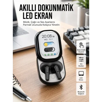 ENC Destekli Bluetooth 5.4 Kulaklık – EQ Ayarlı, Akıllı Kutulu