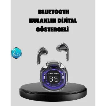ENC Mikrofonlu Kablosuz Kulaklık Dokunmatik Kontrol ve LED Ekran Şarj Kutulu