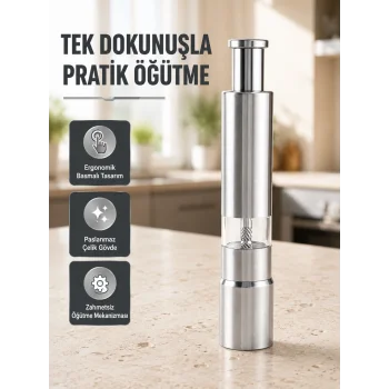 Ergonomik Tasarımlı, Nem Geçirmez Kapaklı Baharat Öğütücü