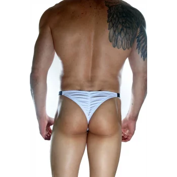 Erkek Beyaz Arkası Büzgülü Brazillian Slip