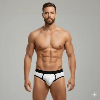 Erkek Beyaz File Slip İç Giyim