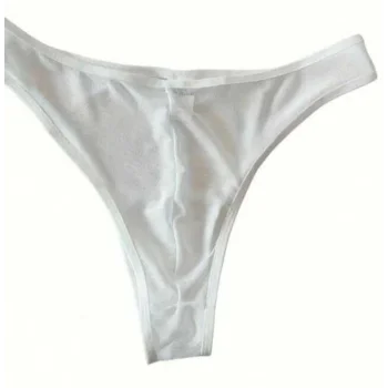 Erkek Biyeli Beyaz Transparan Brazillian Slip