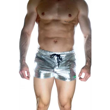 Erkek Gümüş Lame Short